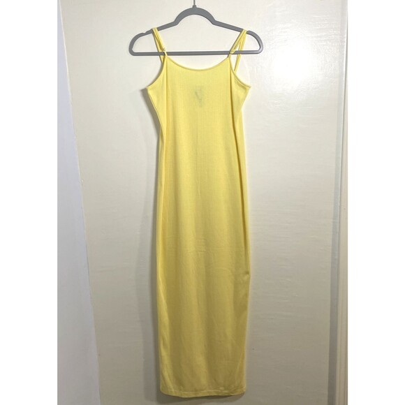 Anthropologie Dresses & Skirts - By Anthropologie Women's Ribbed Knit Maxi Dress Yellow Medium Stretchy Casual